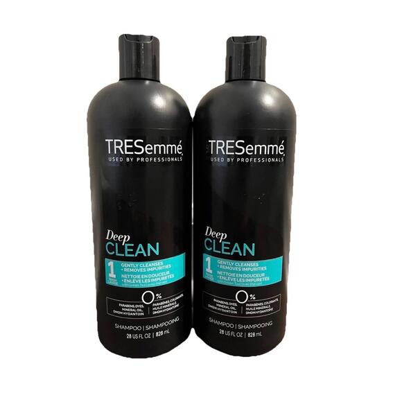 2 TRESemme Deep Clean 1 Wash Gently Cleanses Shampoo With Green Tea 28 Oz. Each